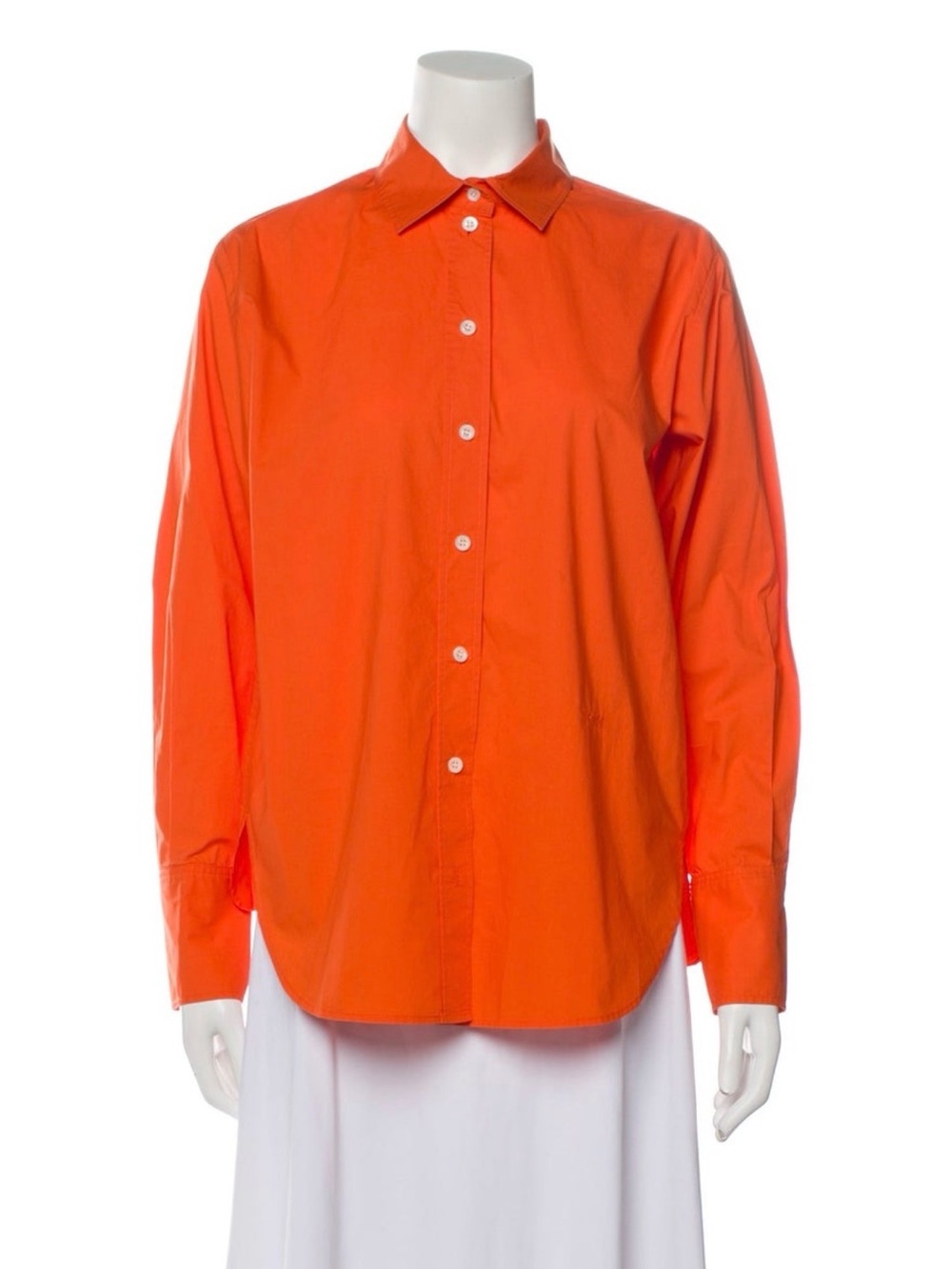Frame Bright Orange Button-Down Shirt - Oversized XXS (will fit a small)